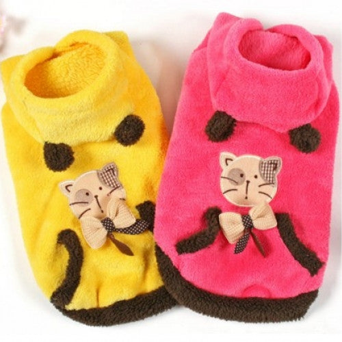 Two-Sided Cute Sweet Cat Patterned Pet Clothes