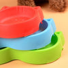 Cat Pet Feed Double Plastic Rounded Bowl